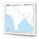 Small - 100 india physical outline map for school