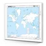 Small - 100 world physical outline map for school