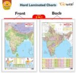 2 in 1 india political and physical map in hindi