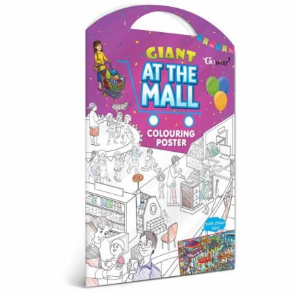 Giant at the mall colouring poster