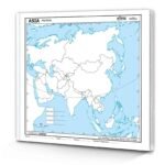 Small - 100 asia political outline map for school
