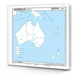 Small - 100 australia political outline map for school