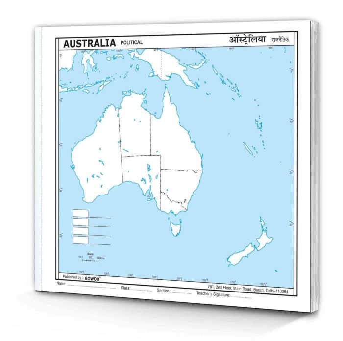 Small Out Line Map Pad-Australia Political_Main
