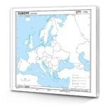 Small - 100 europe political outline map for school