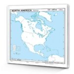 Small - 100 north america political outline map for school