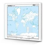 Small - 100 world river outline map for school