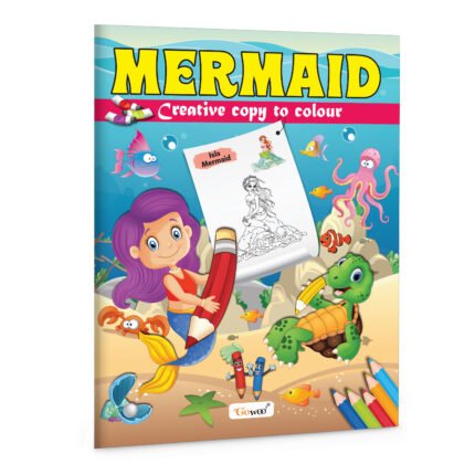 Creative Copy to colour Mermaid